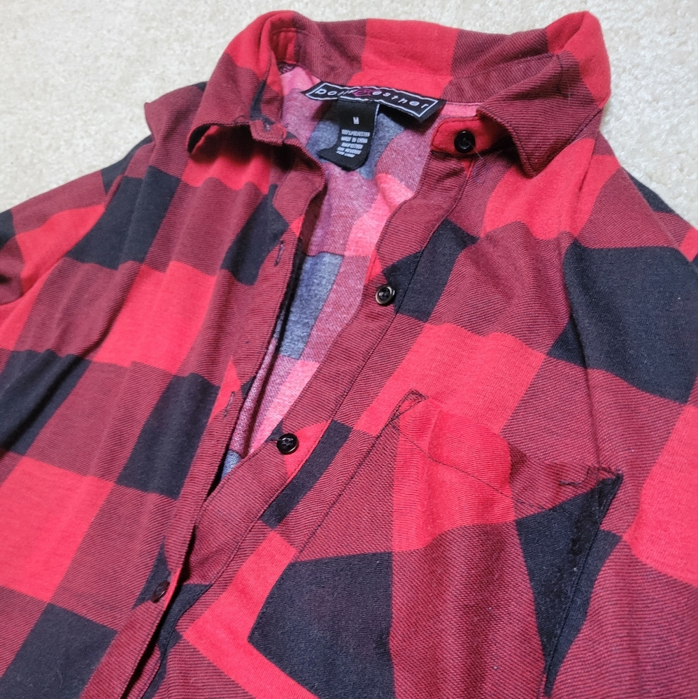 Side Slit Buffalo Check Top